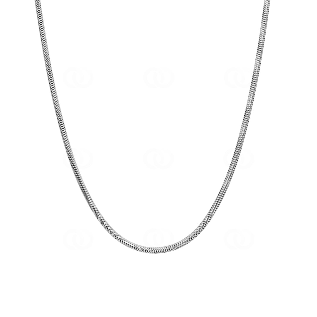 Schlangenkette 750/18 K Weissgold 2.4mm