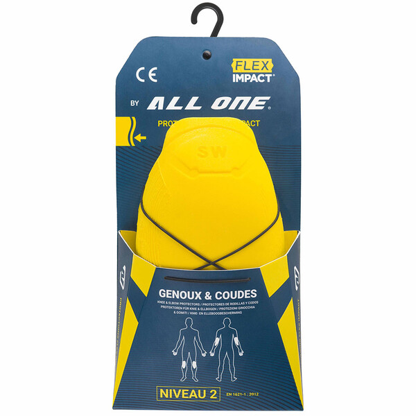 All One - Protections coudes et genoux Flex Impact niveau 2 Jaune
