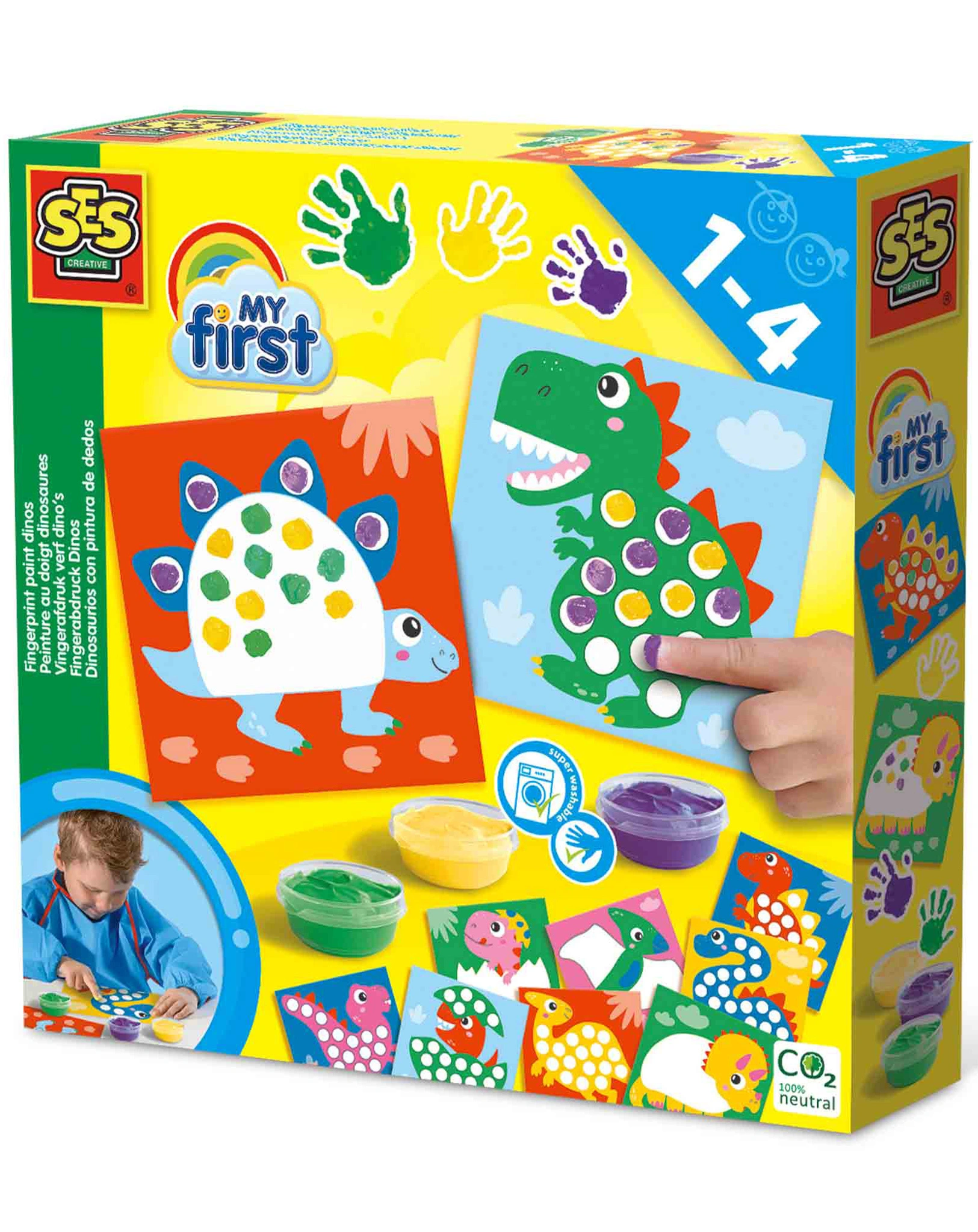 Malset MY FIRST - FINGERABDRUCK DINOS 13-teilig