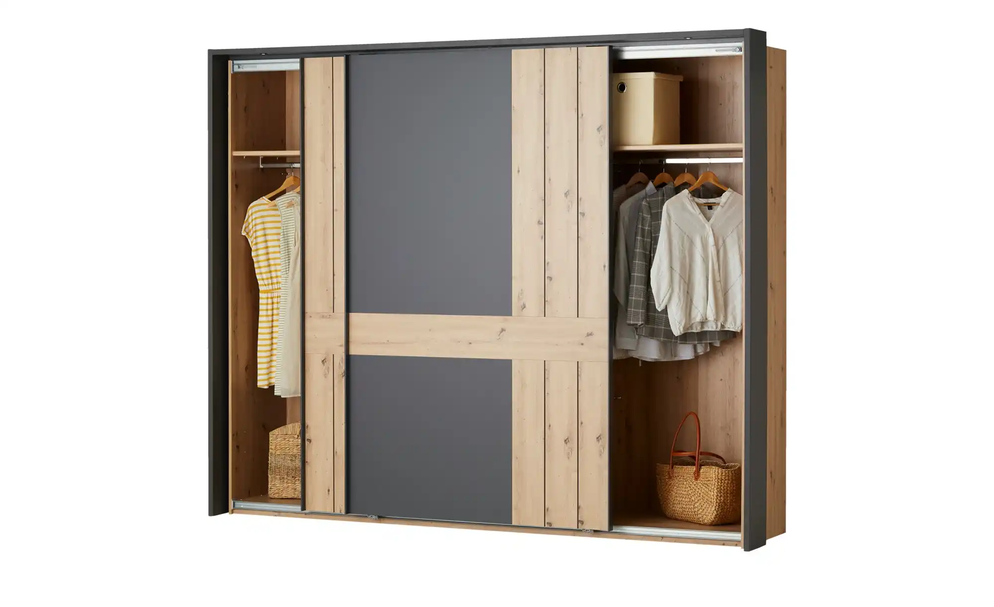 uno Schwebetürenschrank, 2-türig Zumar