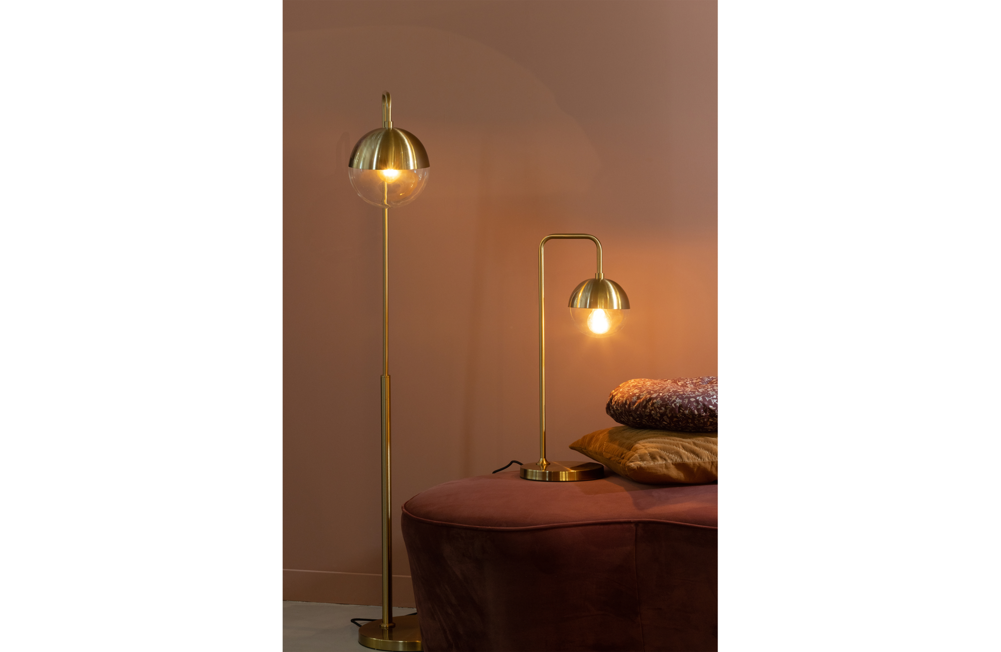 Tafellamp Globular - Antique Brass