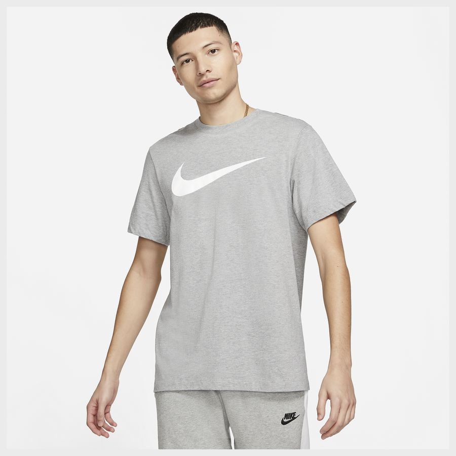 Nike T-Shirt NSW Icon Swoosh - Gris/Blanc