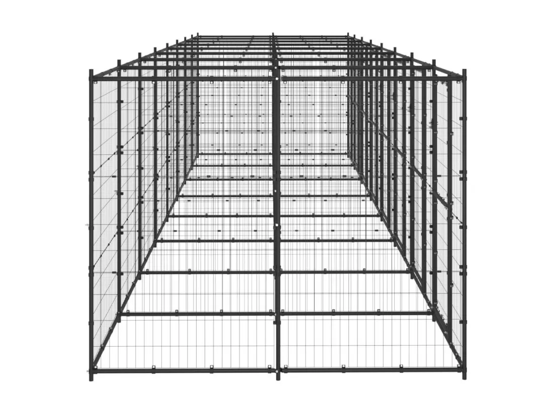 Chenil extérieur cage enclos 880 x 220 x 180 cm 02_0000384