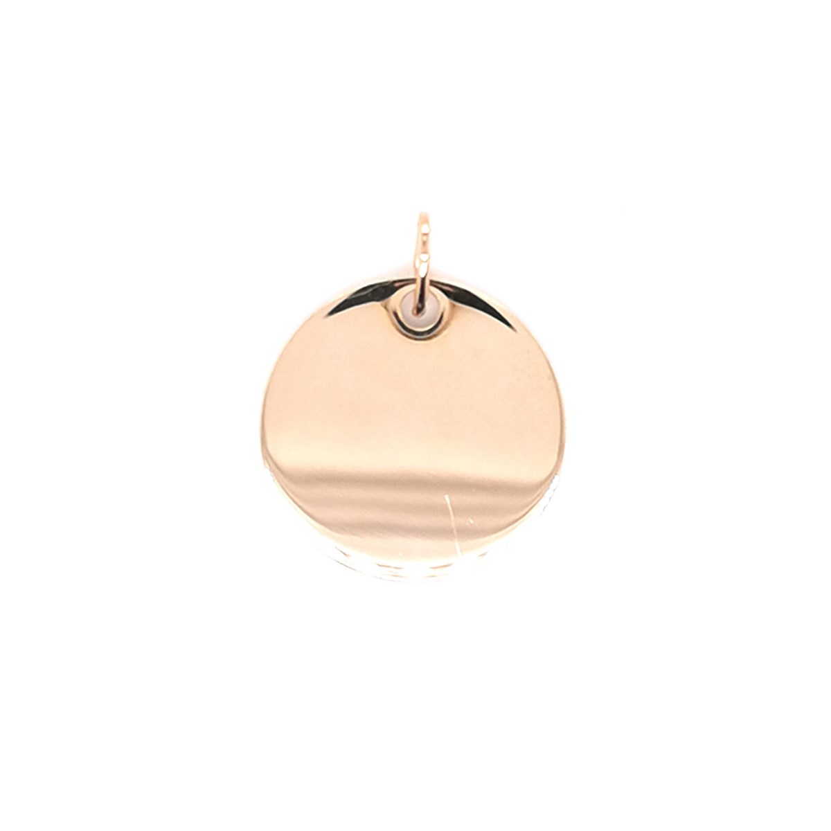 Pendentif Saunier plaque ronde plaqué or