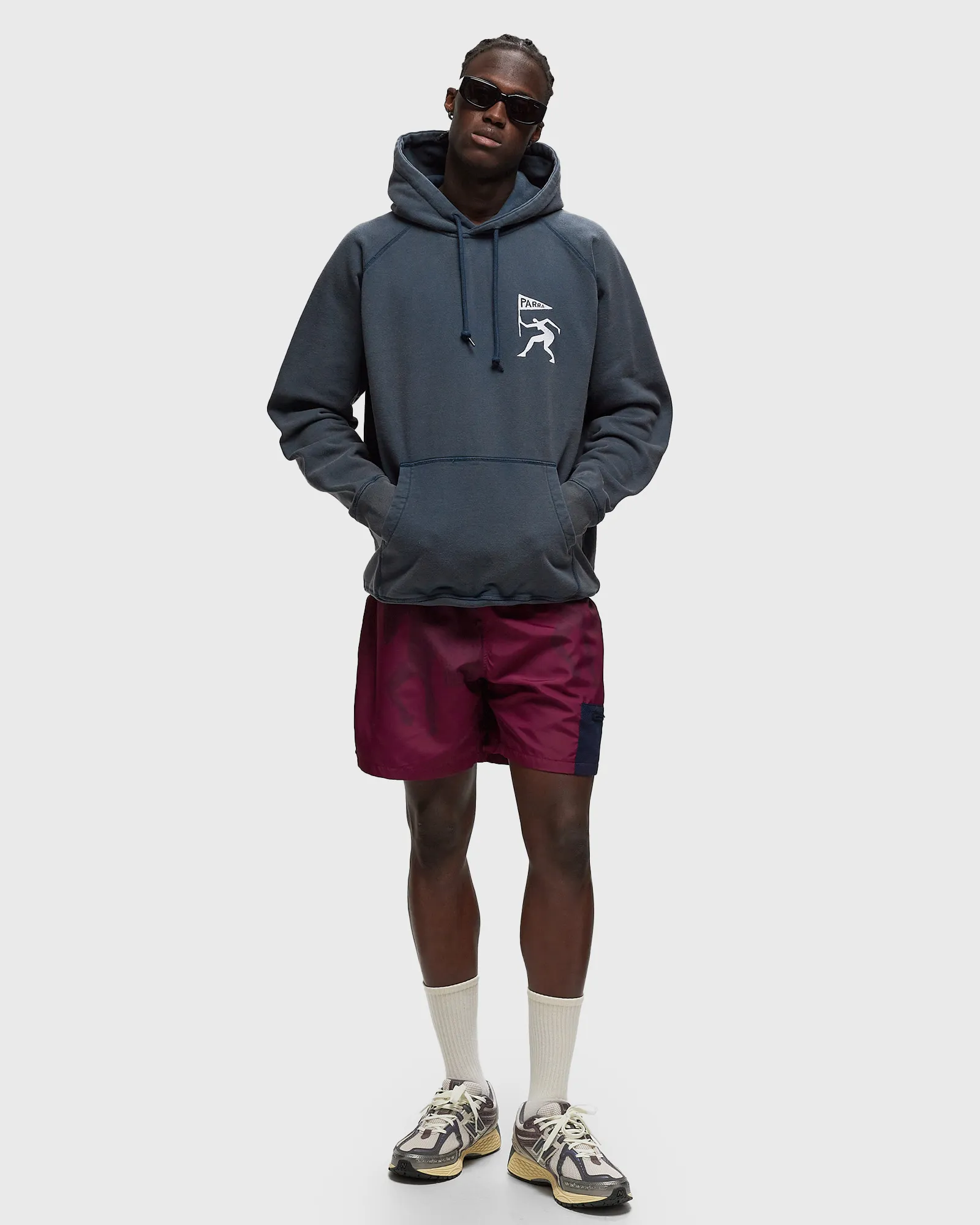 By Parra neurotic mini flag hooded sweatshirt