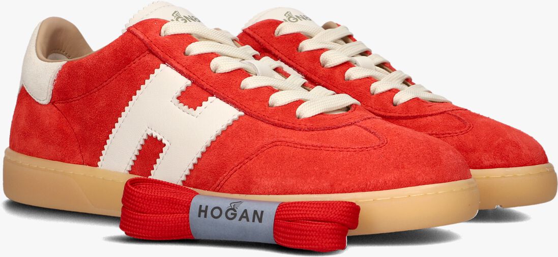 rode hogan lage sneakers cool allacciato