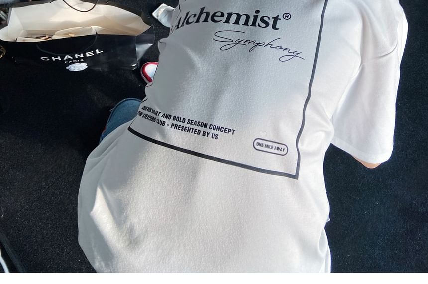 SeoulPop - T-shirt met korte mouwen en belettering