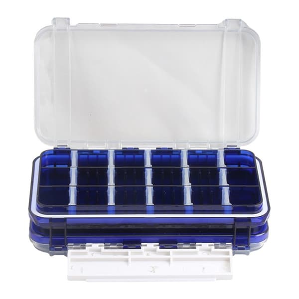 17,5x10,5x4cm Oppbevaringsboks for fiskelokk Fiskekrok Agn Dobbeltsidig