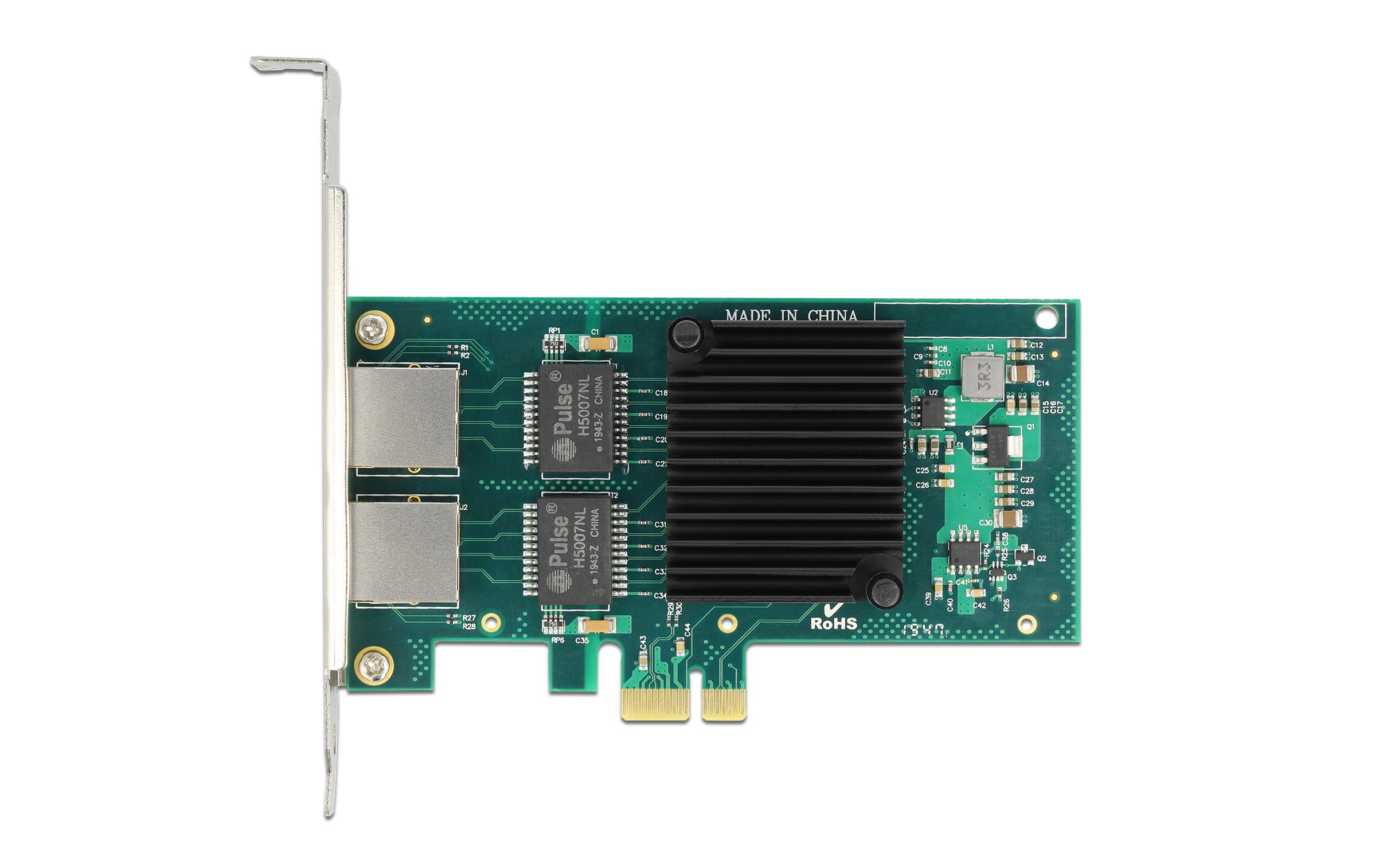 Netzwerkkarte 2x 1Gbps, i350 PCI-Express x1Delock PCI Express x1 Karte 2 x RJ45 Gigabit LAN i350