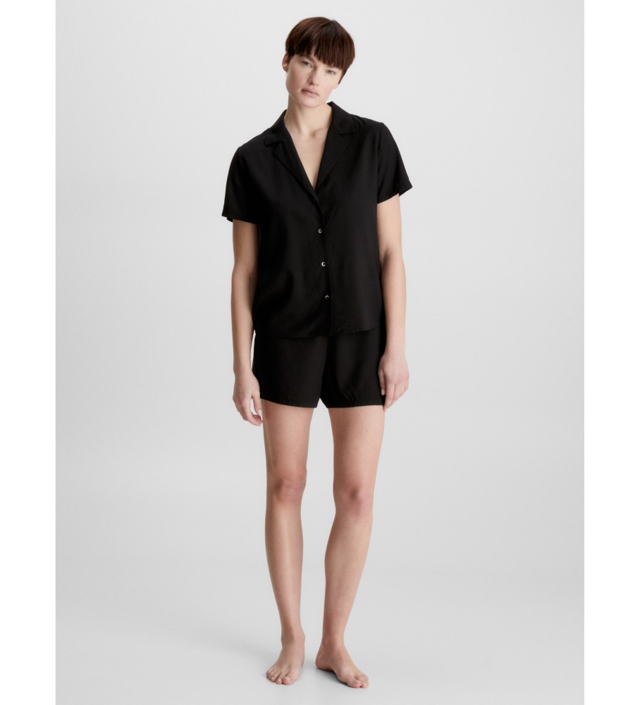 Conjunto de pijama curto preto Calvin Klein