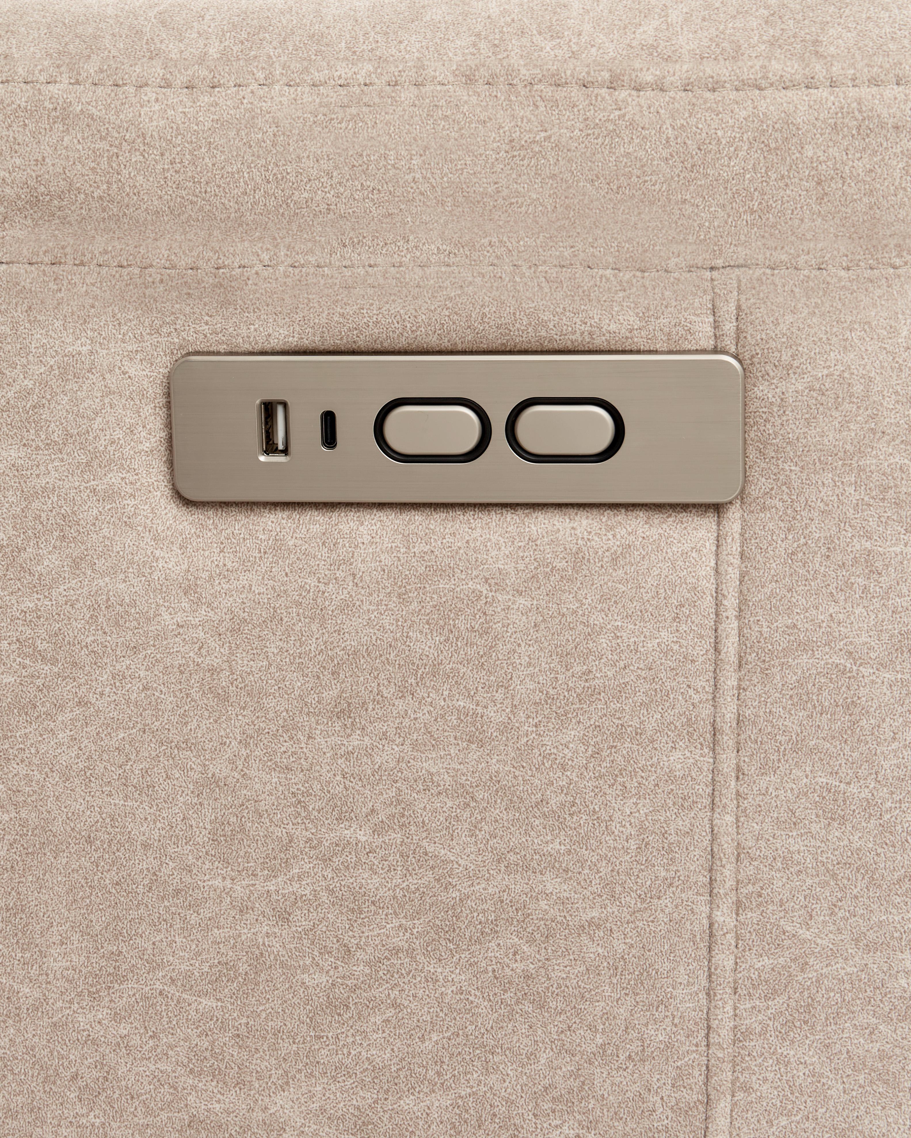 Elektrische relaxfauteuil ELEGY inclusief voetensteun Stof Taupe