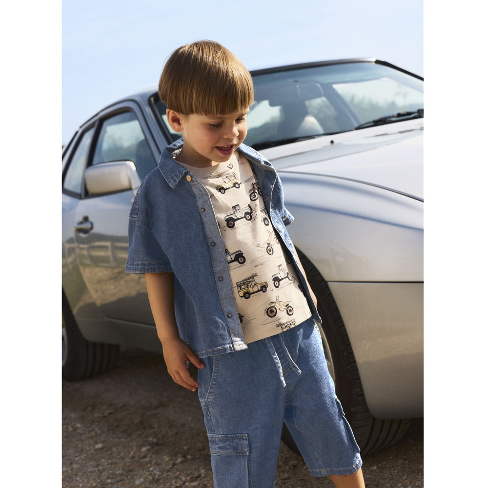 Køb Name It Dark Blue Denim Peter Denim Skjorte