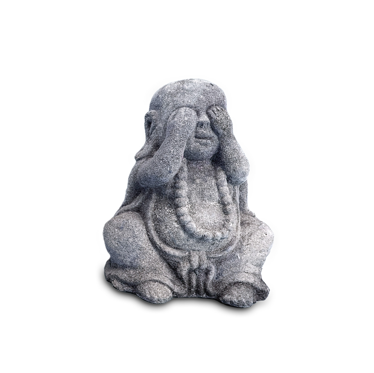 Zementfigur 'Happy Buddha - nichts sehen', H 18 cm, B 14 cm, T 12 cm günstig bestellen