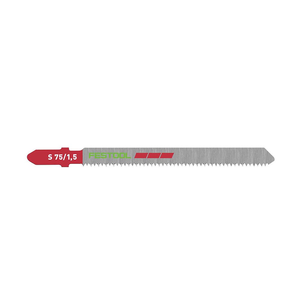 FESTOOL 75mm x 2mm T-Shank Jigsaw Blade for Laminate Cutting - 5 Piece 204268