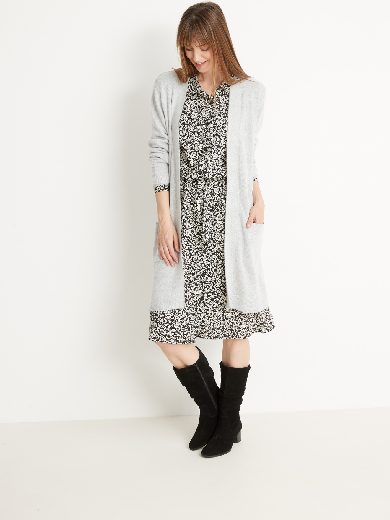 Gilet-manteau bord à bord