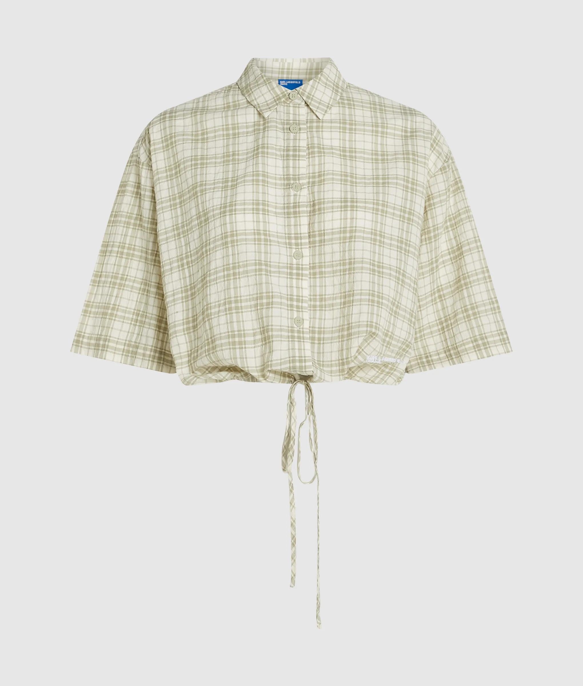 Boxy geruite blouse