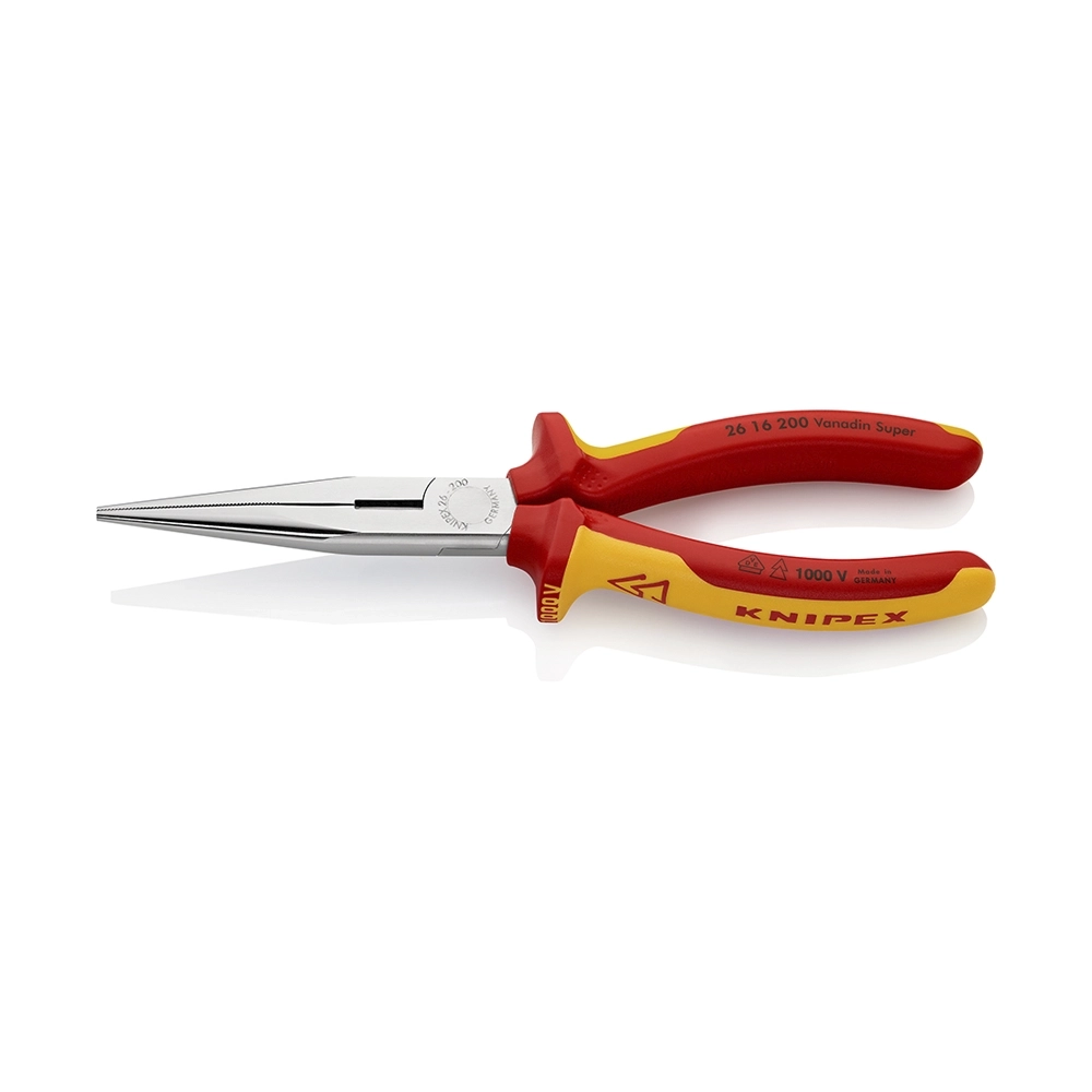 KNIPEX Flachrundzange mit Schneide VDE 200mm