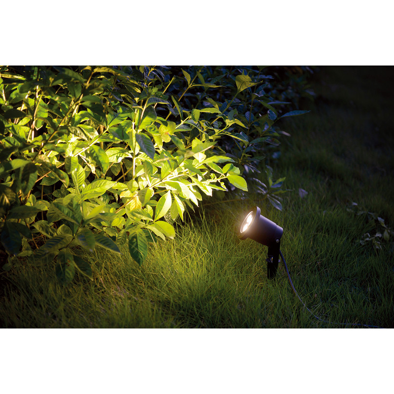 Tuinspot met grondpen Zwart