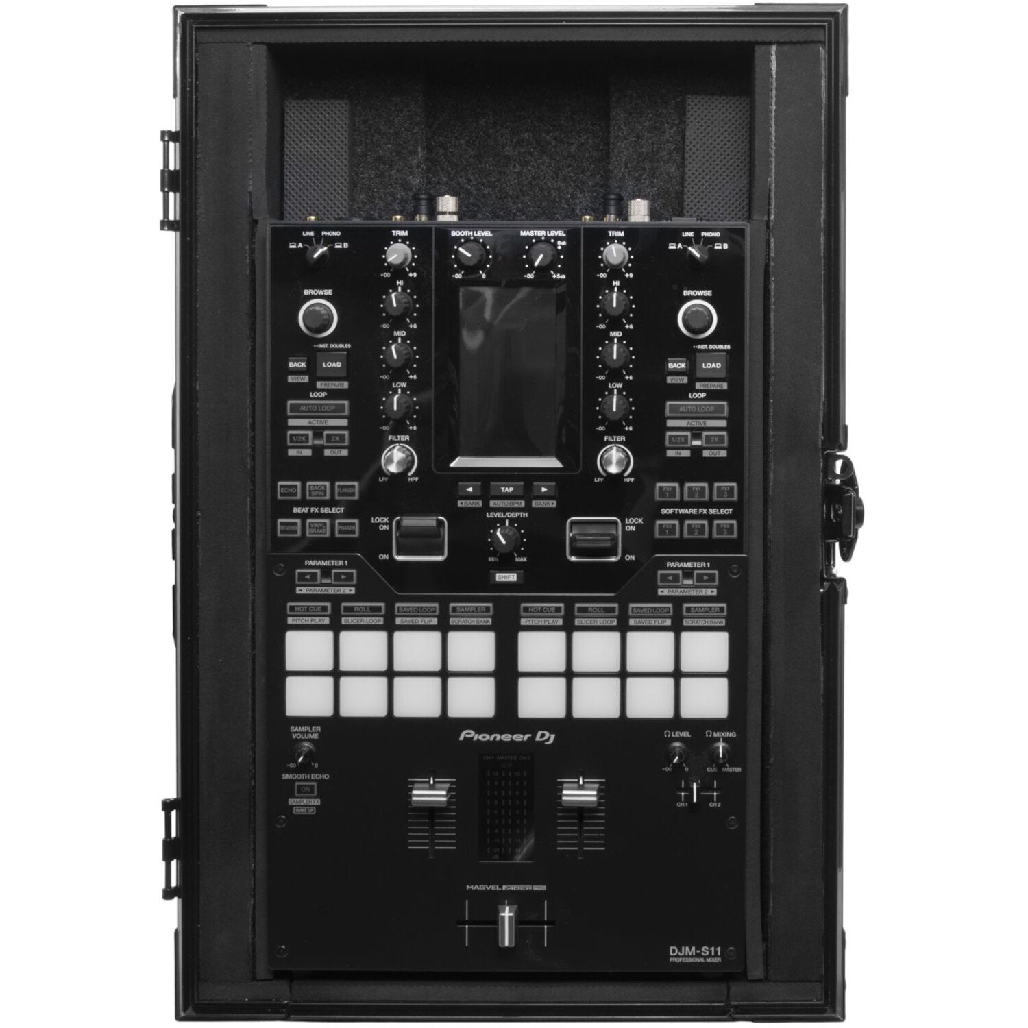 Odyssey FZS7S11R72BL Black Label flightcase voor Pioneer DJ DJM-S7/11