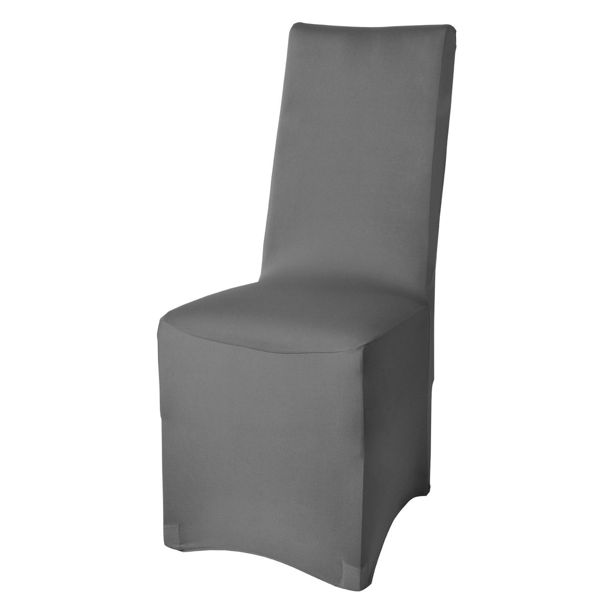 Beautissu Leona stoelhoes 95x45cm antraciet stretch banket (set van 4)