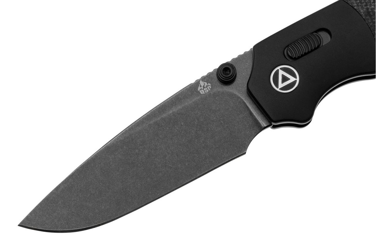 QSP Knife Vault QS157-A2 Dark Stonewashed Black Micarta, zakmes, Jacob Lundquist Design