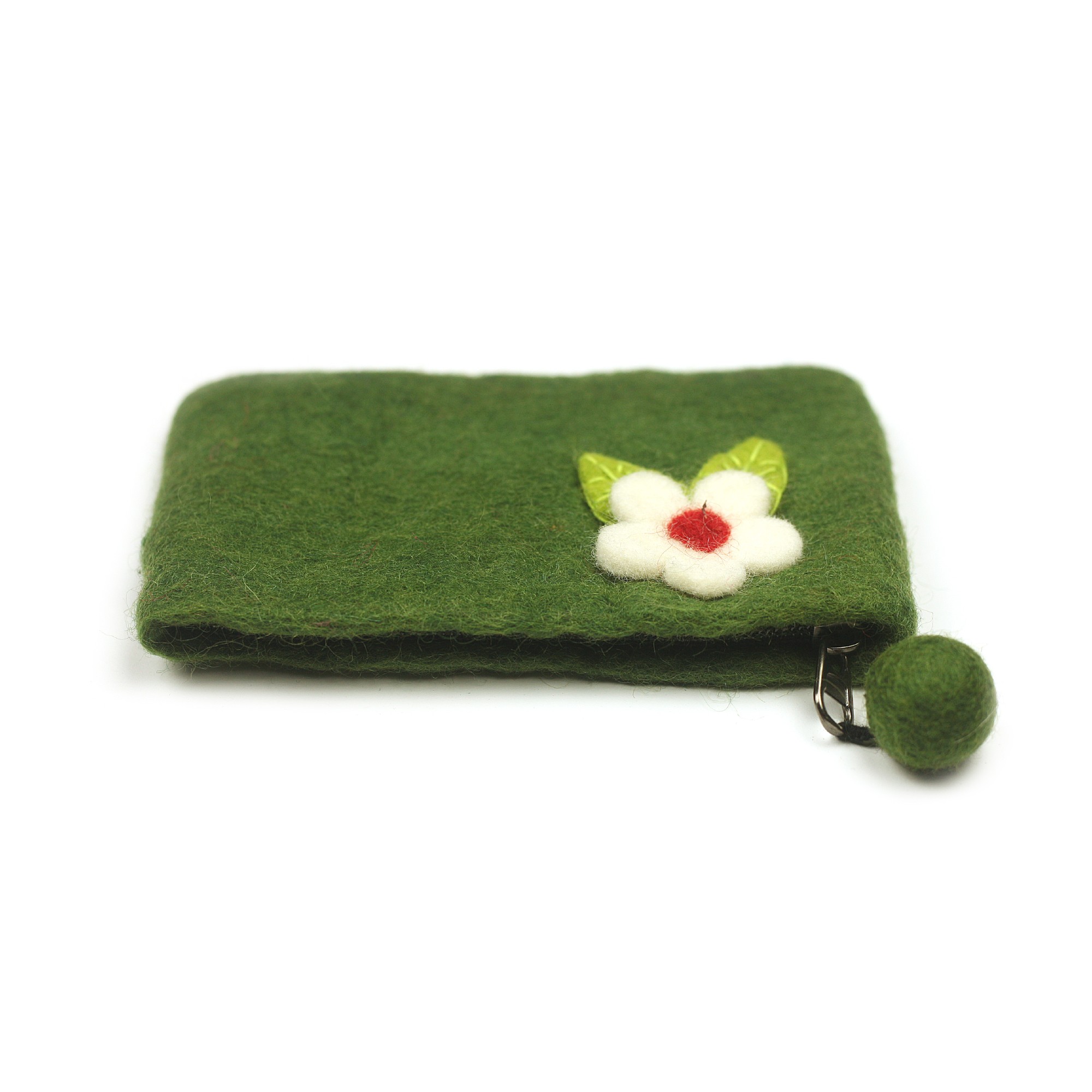 Filz-Etui mit Blume, oliv, B 16 cm, H 10 cm günstig bestellen