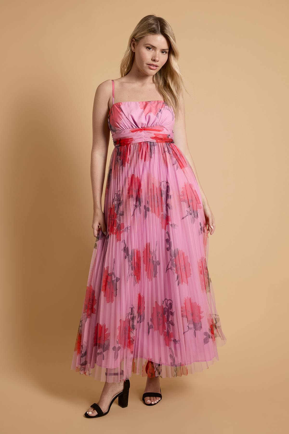 Oasis Robe Longue Plissée En Maille