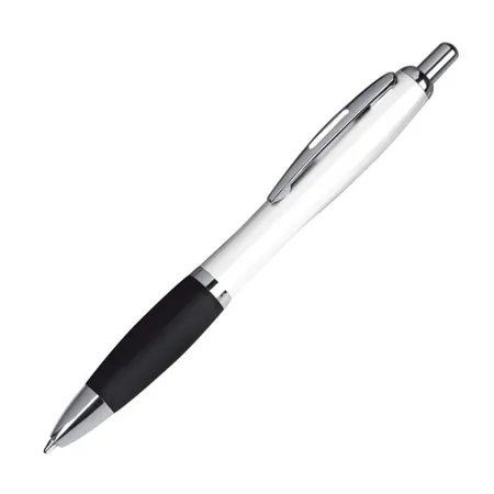 Macma Kugelschreiber aus Kunststoff, weiß-schwarz, 10 Stück
