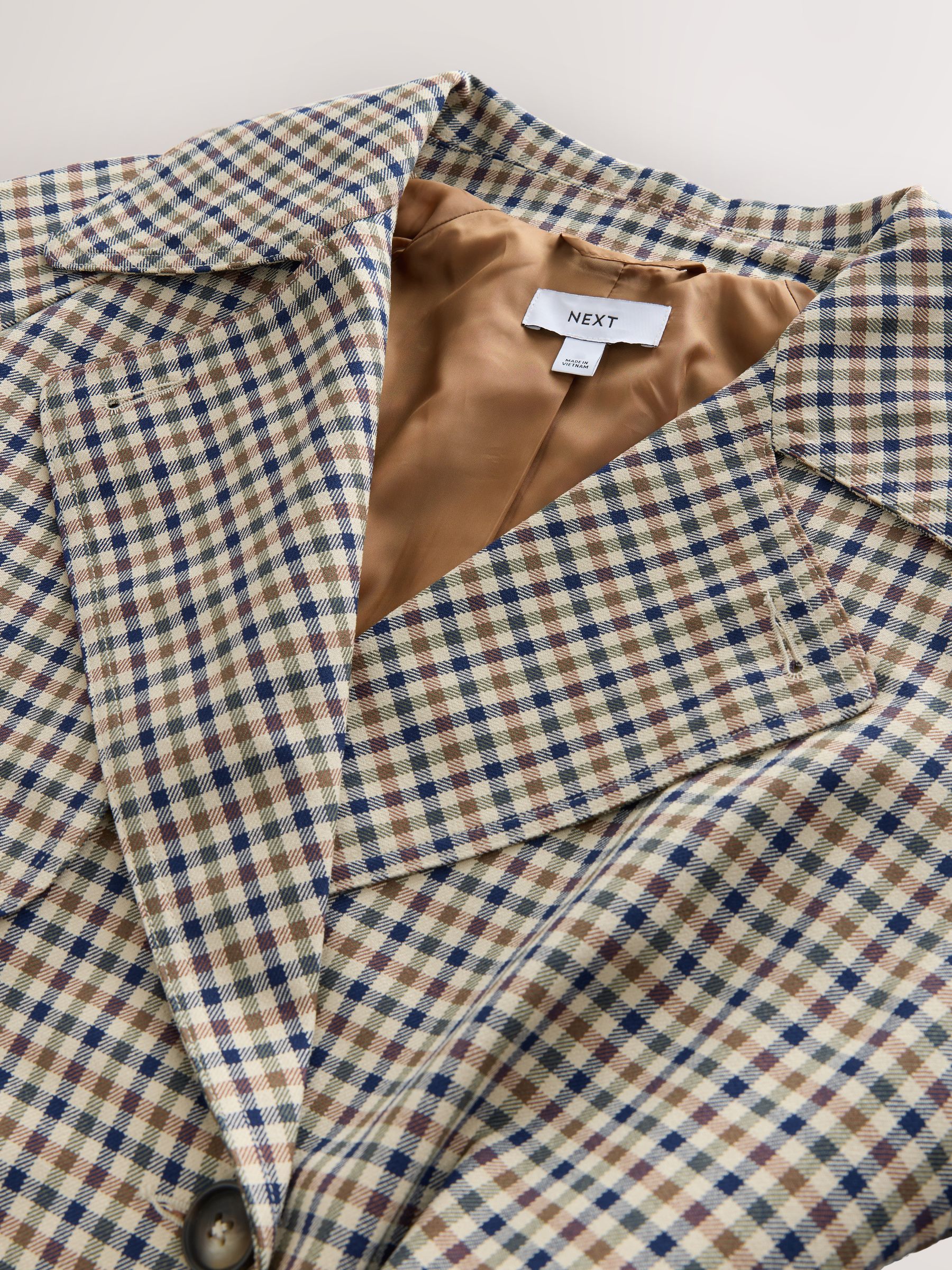 Neutraal geruit - Trenchcoat