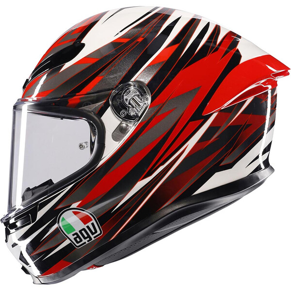 AGV - Casque K6 S Reeval Blanc / Rouge / Gris