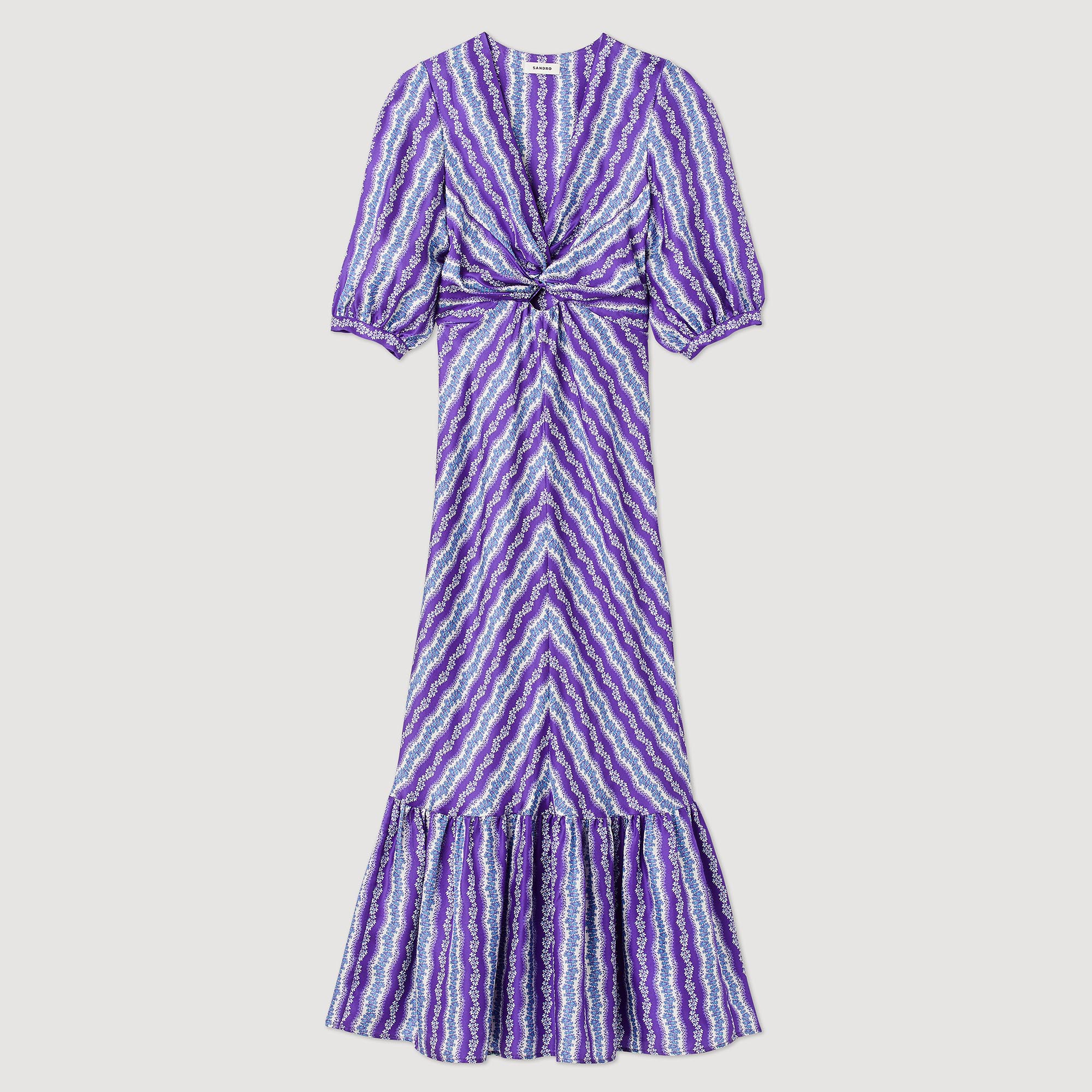 Robe torsadee imprime fleuri