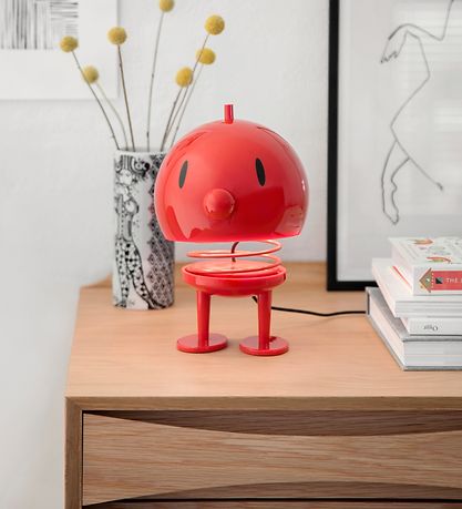 Hoptimist Lampe - The BumBlå Lamp - 23 cm - Hvid