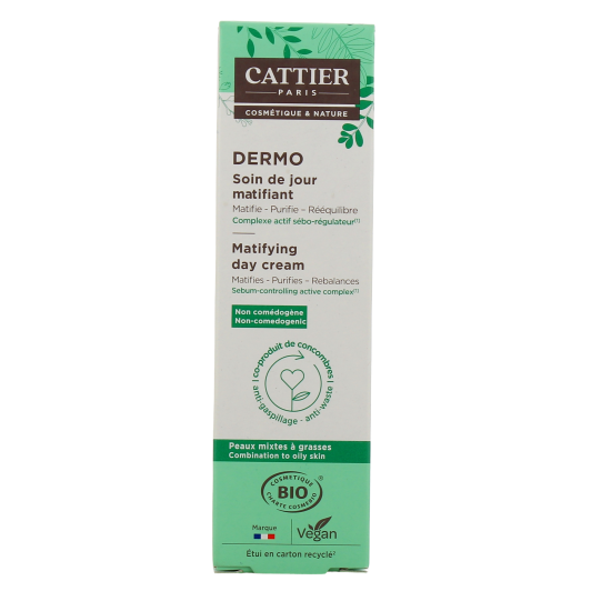 Soin de jour matifiant Bio Cattier Fleur d’Émulsion