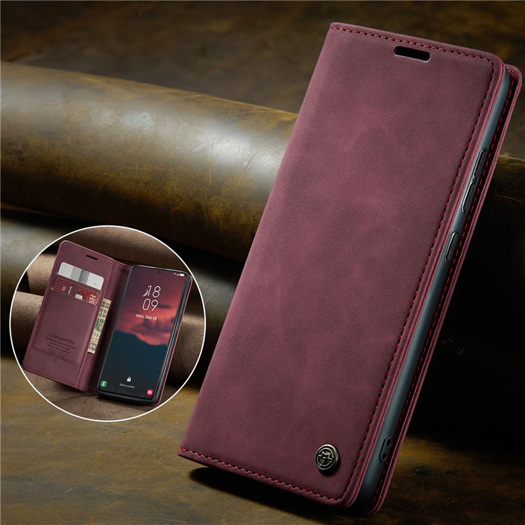 Samsung Galaxy S24  Plus Leder Tasche Flip Wallet Etui mit Kartenfächern - Rot