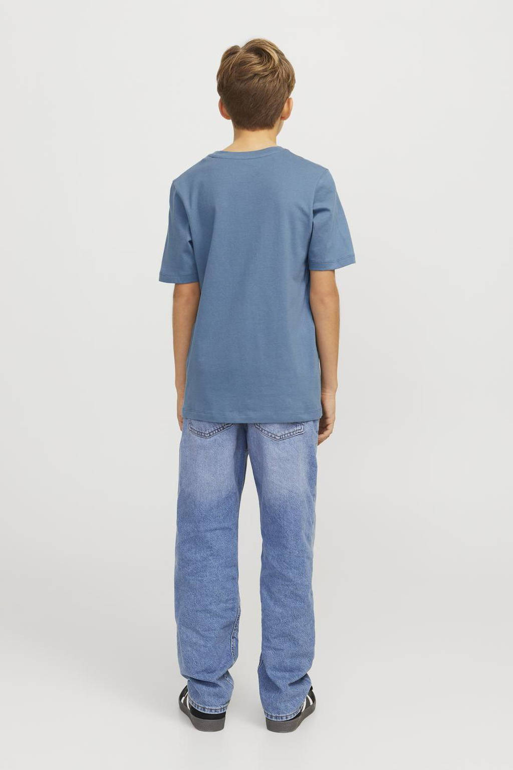 JACK & JONES T-shirt JJELOGO met logo blauw