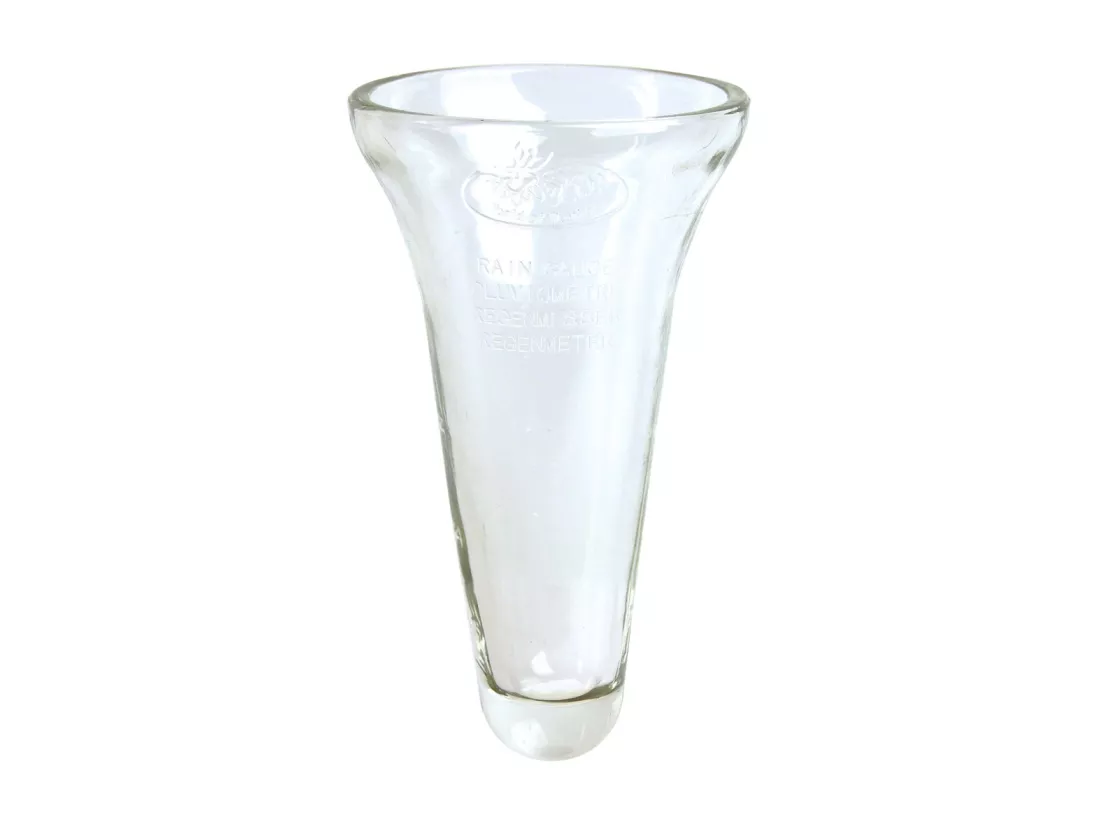 Pluviomètre gradué en verre et zinc