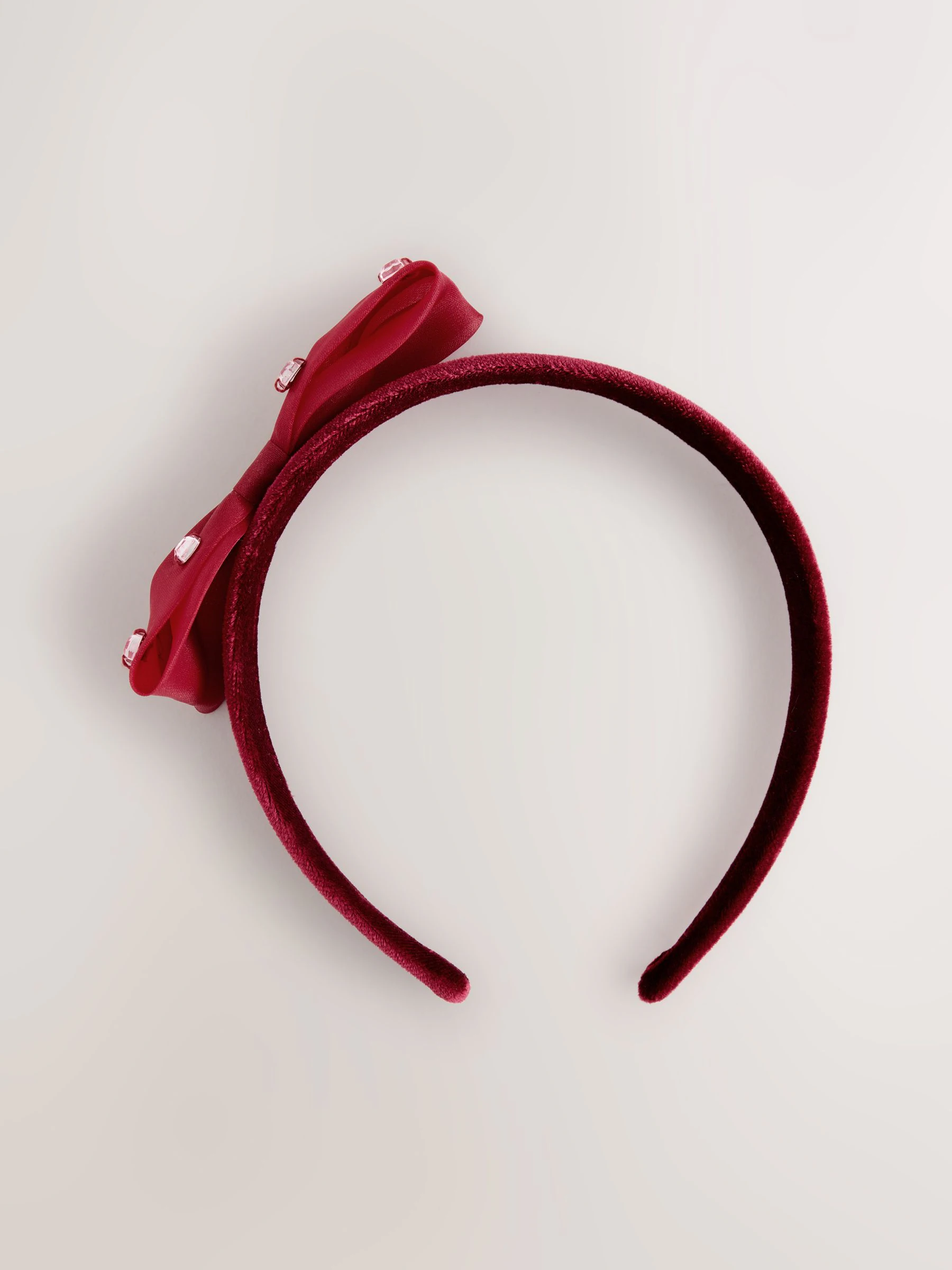 Rood - Velvet Bow Aliceband