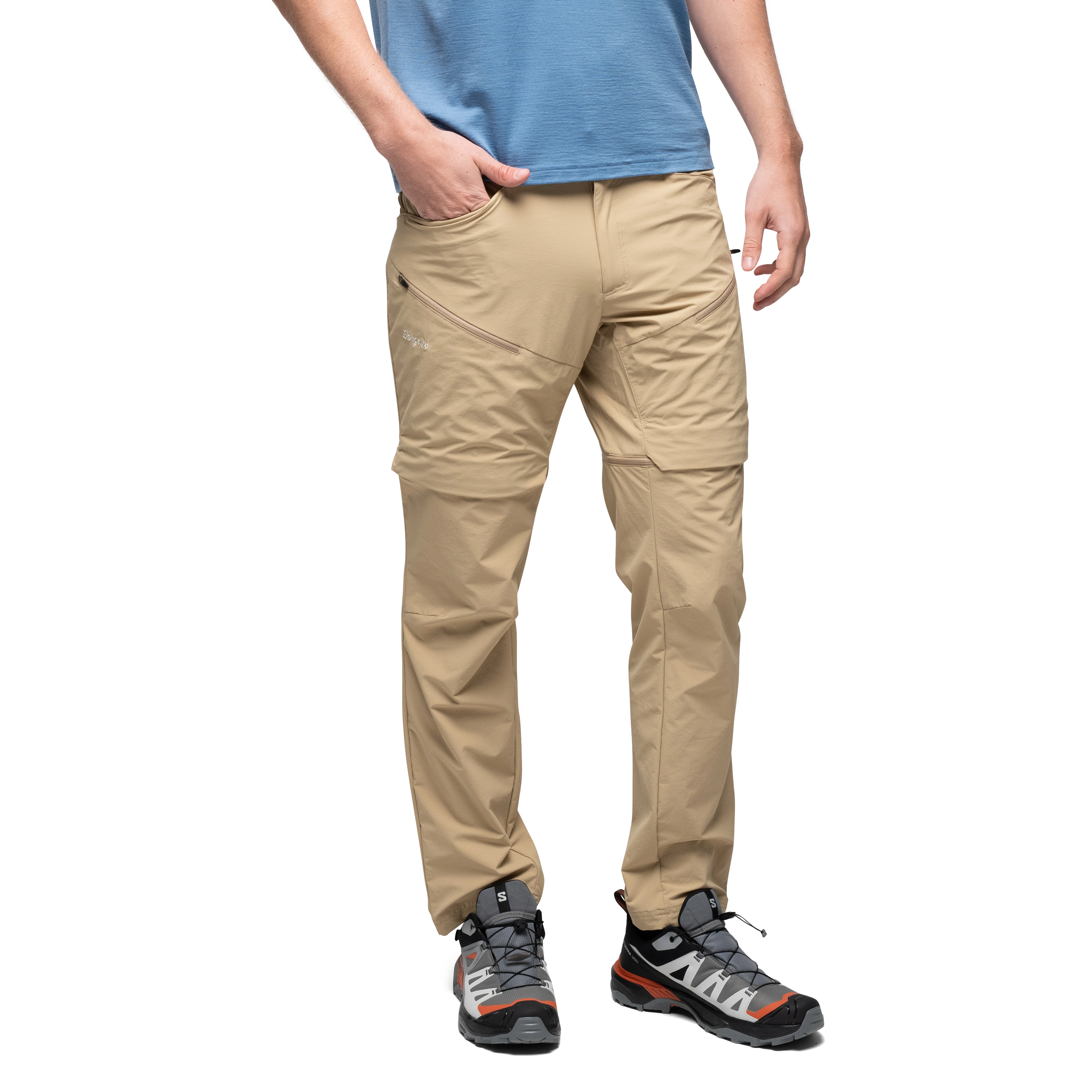 Convertible Zip-Off Softshell Pants Men Warm Sand