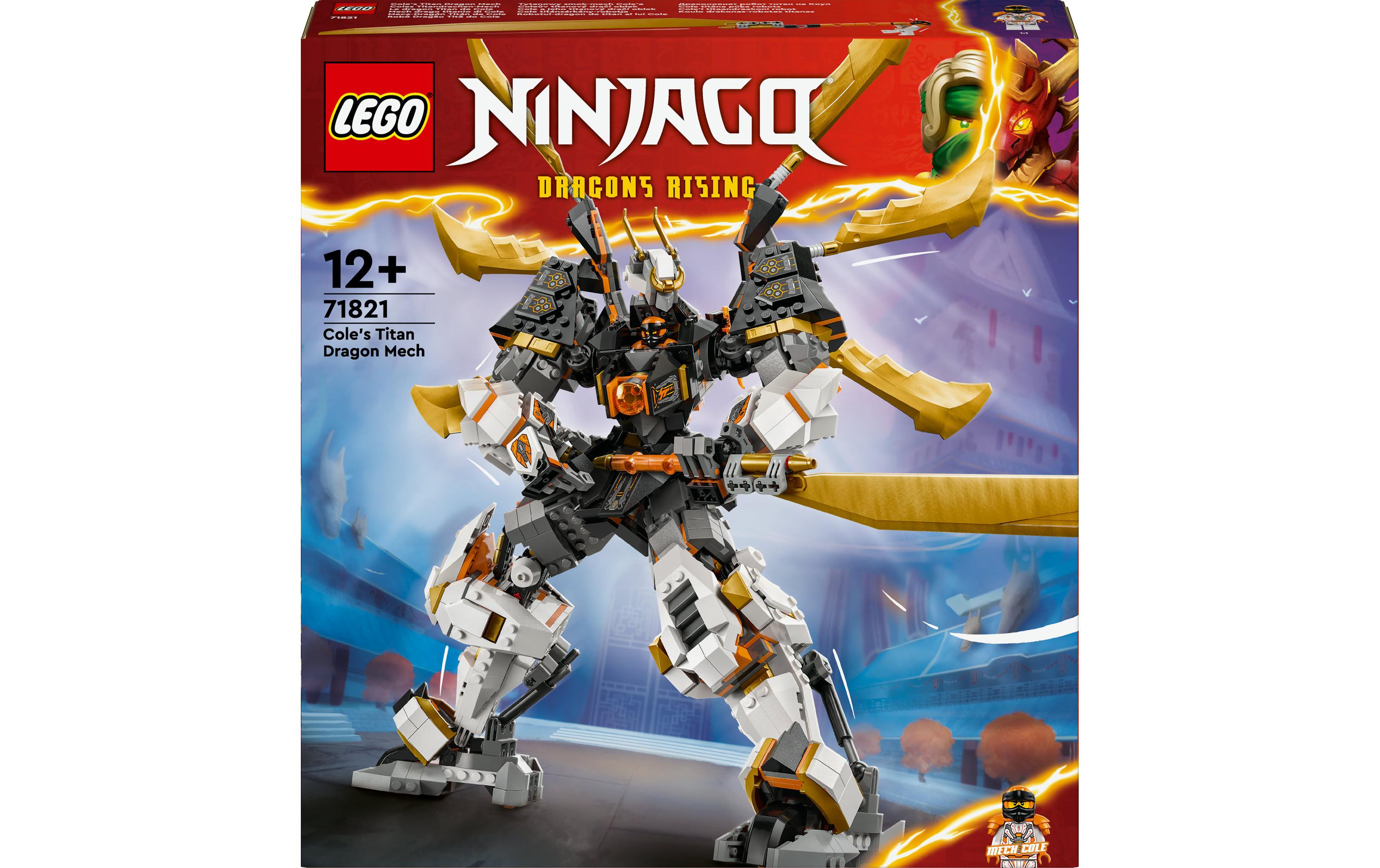 Ninjago Coles Titandrachen-Mech 71821Grosse Actionfigur mit Drachenflügeln und Schwert