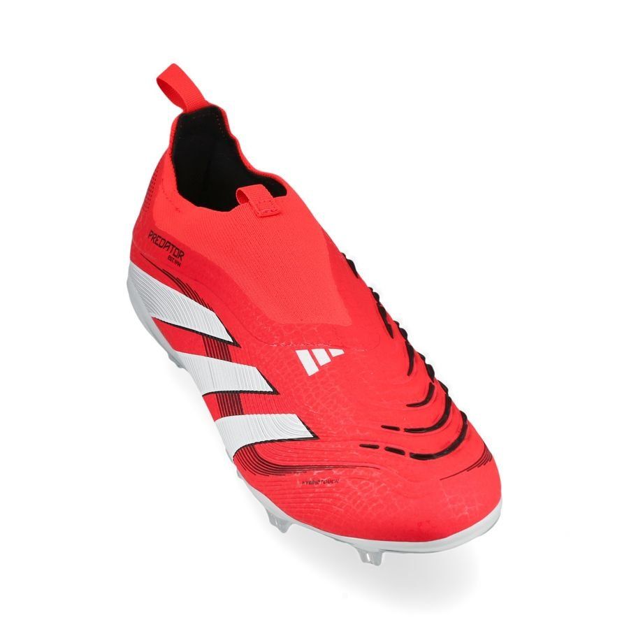 adidas Predator Elite Laceless FG Pure Victory - Lucid Red/Blanc/Noir Enfant