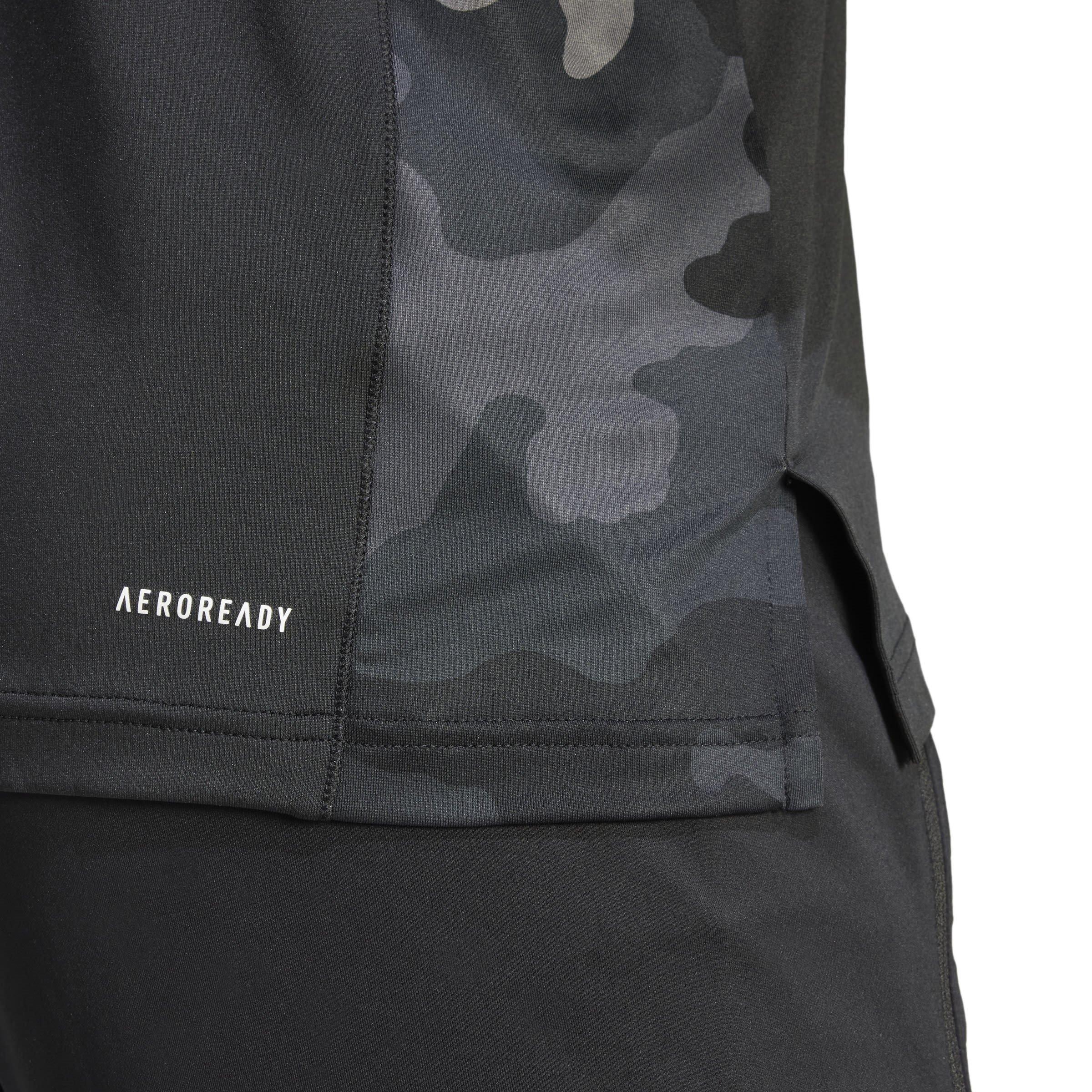 adidas Train Essentials Camo Training 1 4 Zip Longsleeve Mens