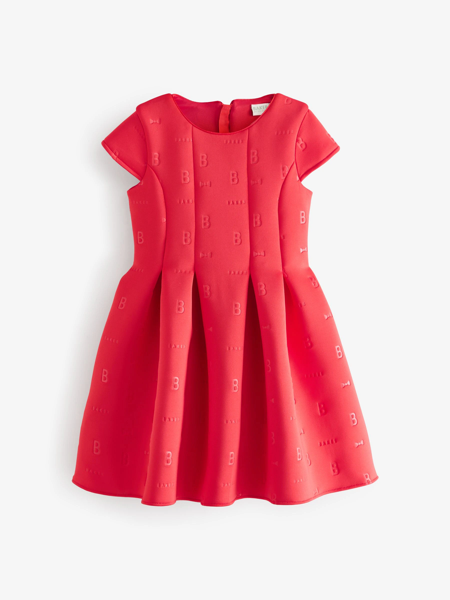 2 Rood - Baker by Ted Baker - Geplooide scuba jurk