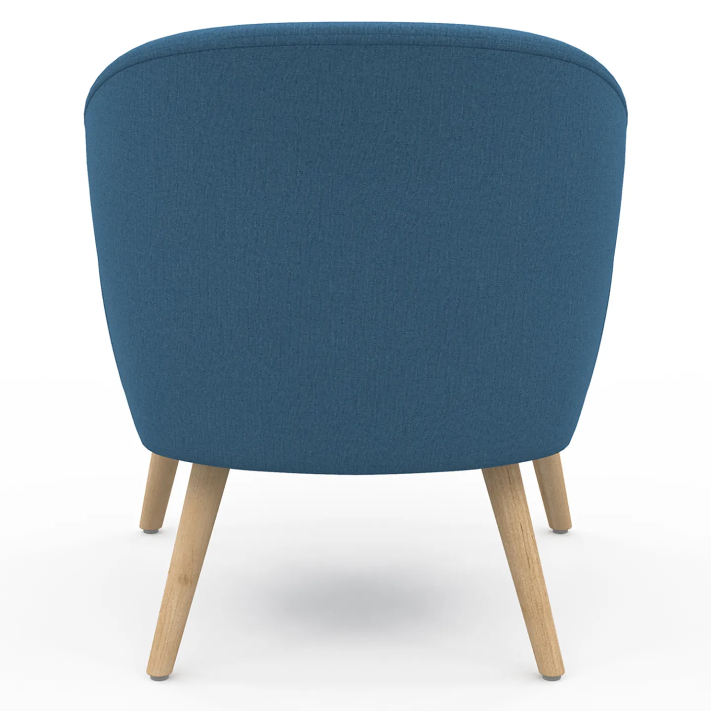 Fauteuil scandinave OLAN cabriolet en tissu bleu