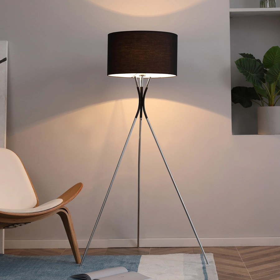 HOMCOM Stehleuchte mit elegantem Design und Dreibeinfuß bunt