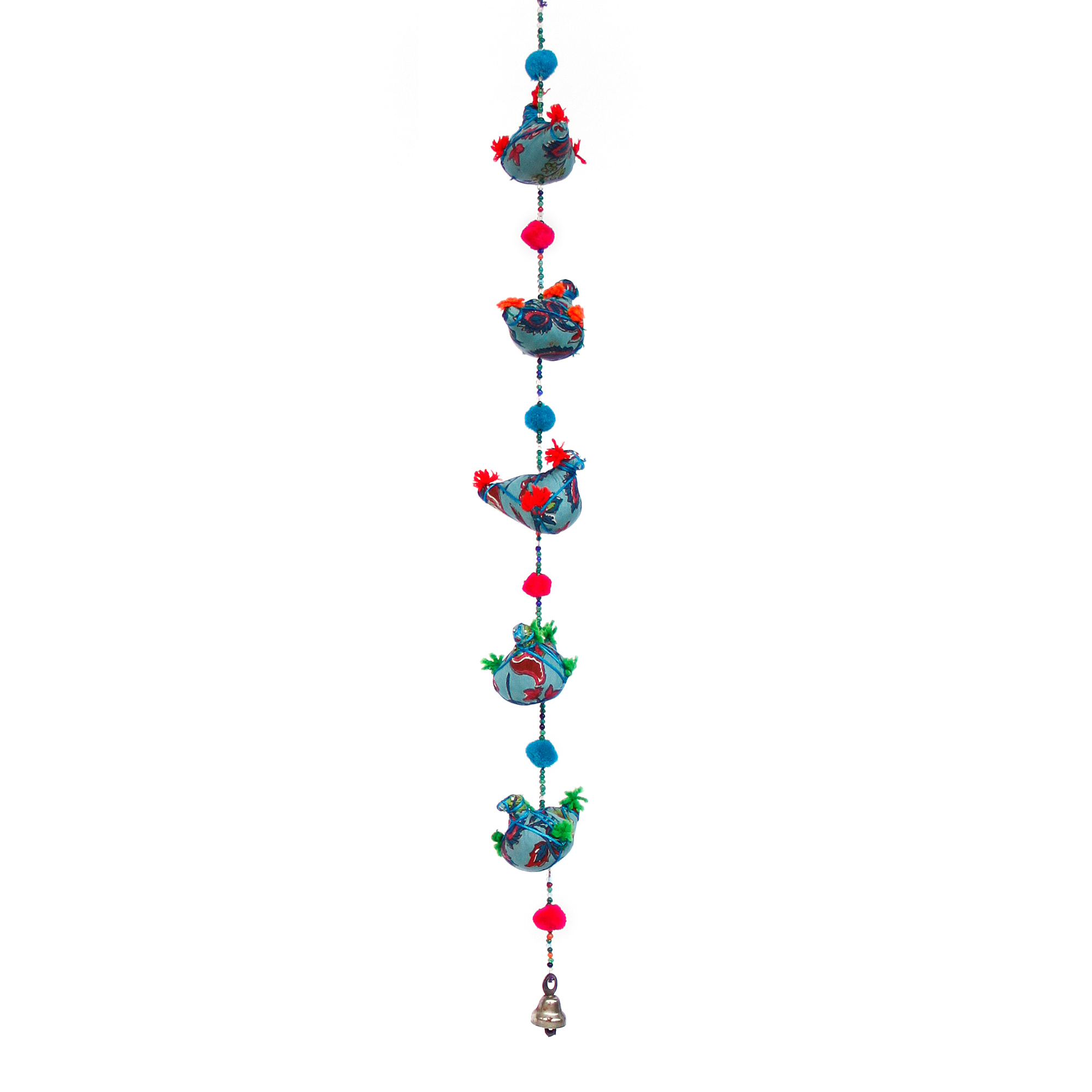 5er Kette 'Enten & Ponpons', H 88 cm günstig bestellen