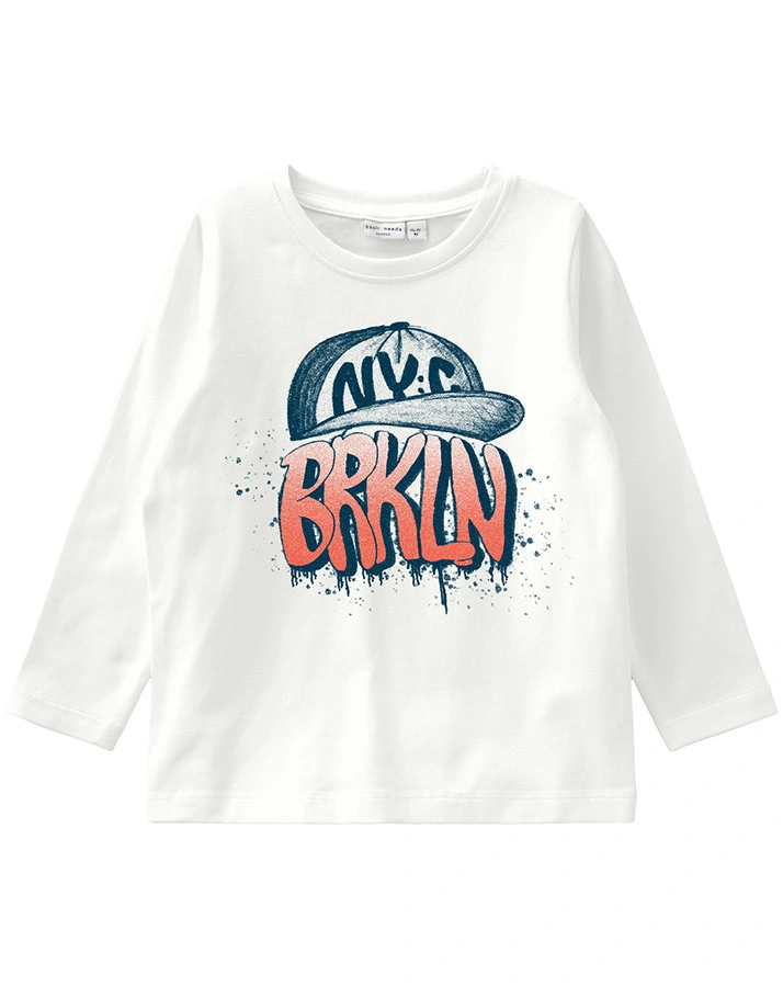 Langarmshirt NMMVUX - BRKLN in wollweiß