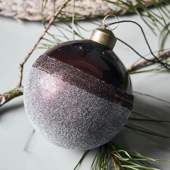 House Doctor - Stripe Christbaumkugel, Ø 8 cm, grün