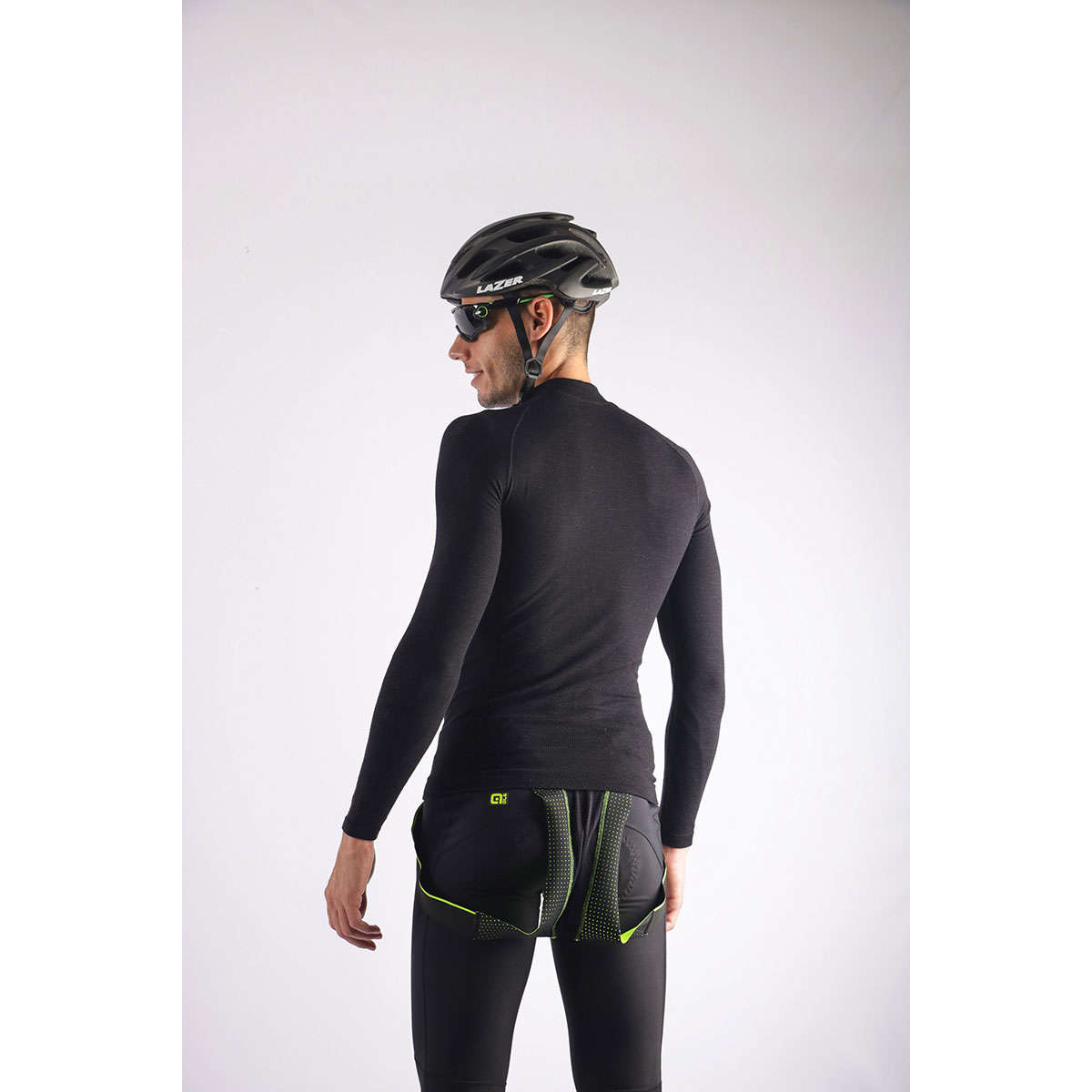 Ale Seamless Wool Lange Mouwen Zwart Heren