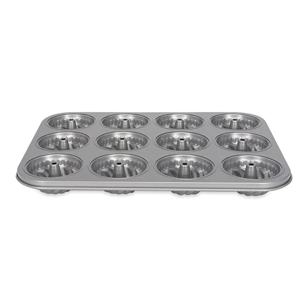 Moule en acier revêtement anti-adhérent 12 mini kouglofs Patisse