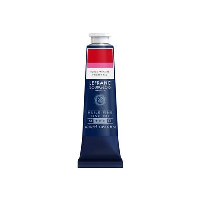 Lefranc Bourgeois - Peinture à l'huile - rouge primaire - semi-opaque - fine - 40 ml